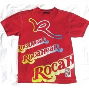 Rocawear 1999 Authentic shirt Red Color Embroidery